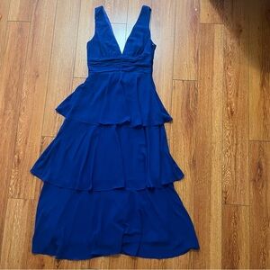 Lulu's Amazing Evening Royal Blue Tiered Maxi Dress